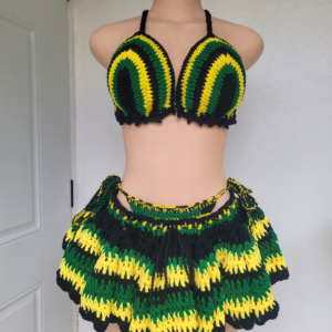 Jamaican-Themed Flare Skirt Set